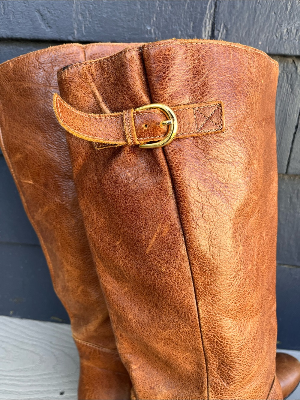 Steve Madden Genuine Tall Leather Boots - Brown - Picture 6 of 8